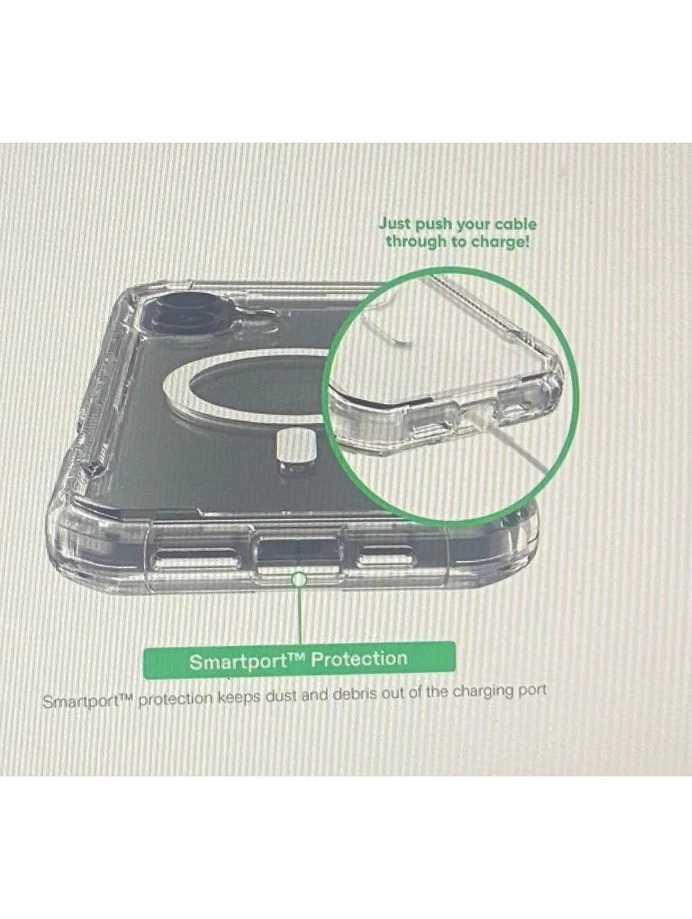 Onn Rugged Case for iPhone 16 Clear